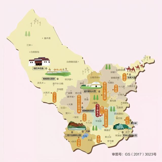 內蒙古自治區(qū)地圖，探索草原之省的地理奧秘，探索草原之省，內蒙古自治區(qū)地圖地理奧秘揭秘