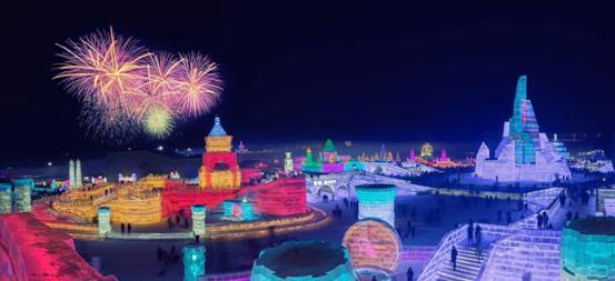 哈爾濱冰雪大世界，絢麗圖片展現(xiàn)冬日魅力，哈爾濱冰雪大世界，冬日魅力的絢麗畫卷